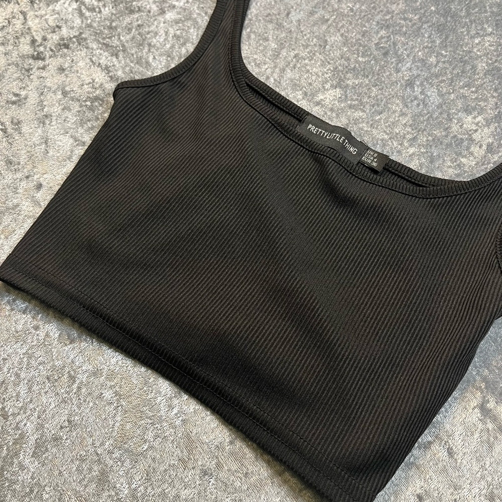 Ribbed crop tank top
